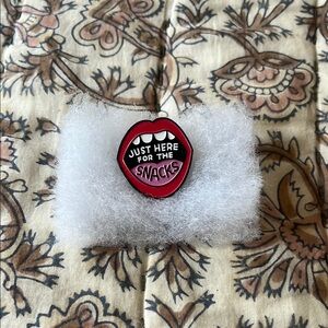 Red and Black Snack Enamel Pin
